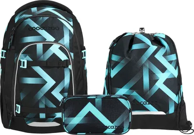 Produktbild von Coocazoo Mate Laser Lights Schulrucksack Set 3tlg.