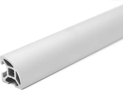 Produktbild von Länge 2000mm - Design-Aluminiumprofil 20x20L Radius 17 B-Typ Nut 6 (leicht), silber eloxiert. Aluminium Profil 20x20 Alu Profile 20 x 20 Systemprofil
