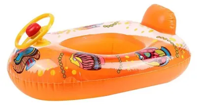 Produktbild von Aufblasbarer Schwimmring für Babys, Kleinkinder (1–3 Jahre) Mit Lenkrad, Hupe & Rückenlehne, Badespaß für Kinder bis 25 kg