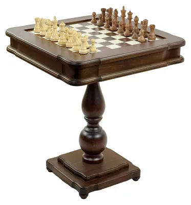 Produktbild von Exklusiver Italfama Spieltisch Set – Gewichtete Akazien Figuren 10cm, Backgammon 58x58 cm