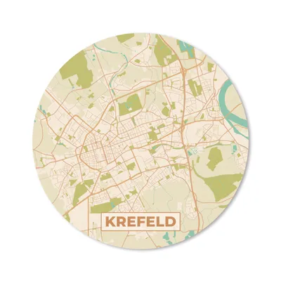 Produktbild von MuchoWow® Mauspad Mousepad Krefeld - Karte - Vintage - Stadtplan 50x50 cm - Mousepads - Maus Mat - Pad - Mausunterlage - Vinyl