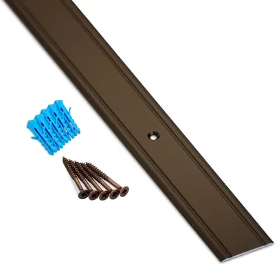 Produktbild von 1 Stück Übergangsschiene Cross aus Aluminium Bronze eloxiert 1000 x 30 x 2 mm Übergangsprofil gelocht inkl. Schrauben u. Dübel Fußbodenschiene für Teppich, Laminat, Fliesen Übergänge