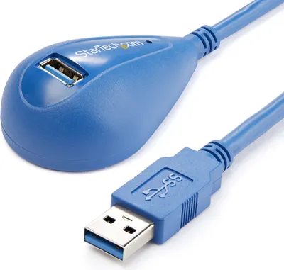 Image de StarTech.com Câble d'extension / d'accueil SuperSpeed USB 3.0 de 1,5m - bleu - mâle / femelle - Câble d'extension USB - USB type A (M)