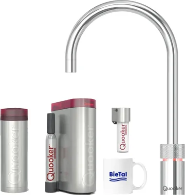 Produktbild von Quooker Wasserhahn Nordic Round single tap verchromt glänzend PRO3 CUBE + Filter