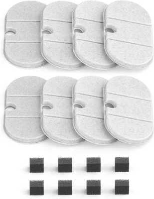 Produktbild von Capsule Katzenbrunnen Filter 8er Pack, 8 Stück Filter für Katzenbrunnen, Ersatzfilter mit Vierfachem Filtersystem für Trinkbrunnen für Katzen und Hunde