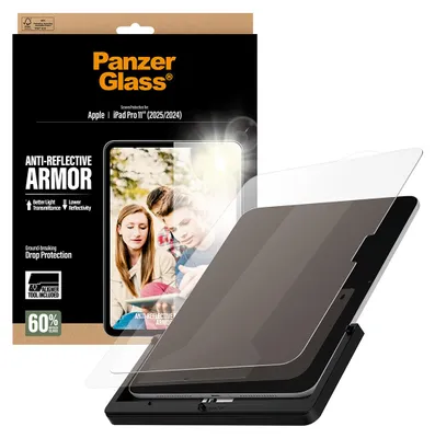 Produktbild von PanzerGlass ® Anti-Reflective Armor Displayschutz iPad Pro 11" (2024-2025) | Ultra-Wide Fit m. FASTFIT TOOL, Apple, Apple - iPad Pro 11" (2024), Apple - iPad Pro 11" (2025), Trockene Anwendung, Kratzresistent, Schockresistent, Transparent, 1 Stück(e)