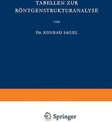 Produktbild von Tabellen zur Röntgenstrukturanalyse