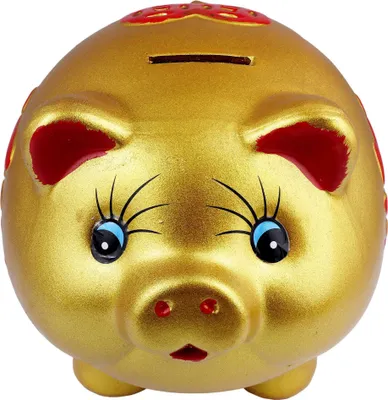Produktbild von Spardose Glücksschwein gold 17cm Sparschwein Sparbüchse