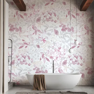 Obrázok produktu pre Vliestapete Blumentapete Pink Grau 396922 Aquarell Dreams