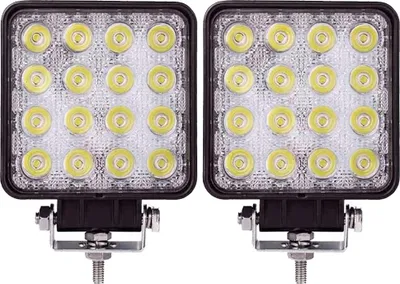Produktbild von Greenmigo 2X 48W LED Arbeitsscheinwerfer Flutlicht Reflektor 16 LEDs Offroad Lampe Arbeitslicht Zusatzscheinwerfer für SUV,UTV,ATV Rückfahrstrahler 12V 24V