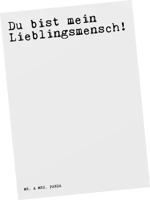 Produktbild von Mr. & Mrs. Panda Ansichtskarte Du bist mein Lieblingsmensch! - Weiß - Geschenk, Sprüche, Postkarten, Lieblings Mensch, bildkarte, Ansichtskarten, Lieblingsmensch