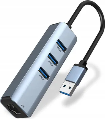 Immagine prodotto di ADATTATORE HUB USB 3.0 LAN ETHERNET RJ45 GIGABIT 1000 Mbit/s
