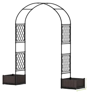 Immagine prodotto di Arco da giardino, struttura in metallo robusta, facile da montare, larghezza 200 cm