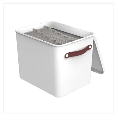 Produktbild von MYPAPER Archivbox Dokumentenablage, Kunststoff, weiss, 40,0 x 29,0 x 29,8 cm