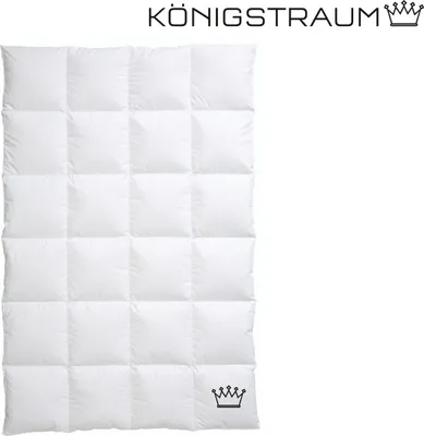 Produktbild von Häussling Königstraum Winter Daunendecke 135x200 cm | Winterdecke, Bettdecke Winter, 4x6 Karos, Deutsche Manufaktur, auch für Allergiker geeignet, Bezug 100% Baumwolle