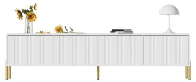 Produktbild von Lowboard / TV‑Schrank / TV‑Lowboard mit gerilltes Türdesign, 190×38×48 cm