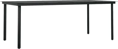 Produktbild von Garten-Esstisch Schwarz 200x100x74 cm Stahl und Glas