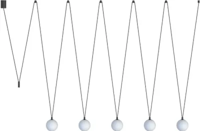 Obrázok produktu pre Luster SLING čierno-biely 5xG9x12W sklo rozmery: 125x240x12 cm IP20 Nowodvorski Lighting