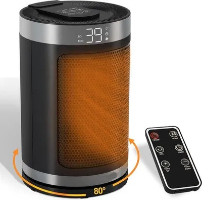 Produktbild von Portable Keramik-Heizkachel 1500W mit Fernbedienung - Energieeffizient