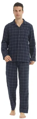 Produktbild von Herren-Pyjama-Set aus Baumwolle mit Kordelzug