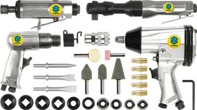 Obrázek produktu pro Stlačený vzduch nástroj šroubovák ráčny bruska sekáč kladivo sada 34 ks