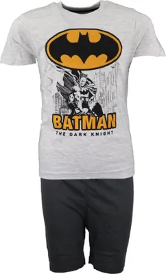 Produktbild von DC Comics BATMAN Kinder kurzarm Pyjama – Grau / 116