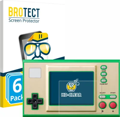 Produktbild von 6x Für Nintendo Game & Watch Super Mario Bros Schutzfolie BROTECT Displayschutz Display Schutz Folie Klar Transparent