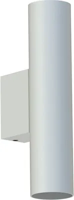 Produktbild von Wandlampe Metall GU10 Up Down H: 18 cm Hellgrau 2-flammig rund Modern Wandleuchte