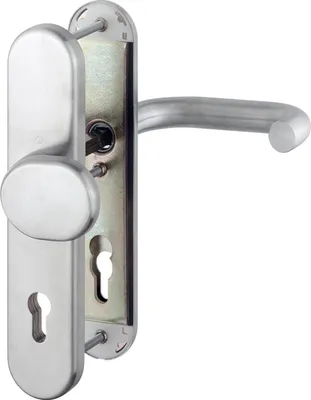Image de Hoppe Garniture Paris Béquille sur plaque PZ88 pour épaisseur de porte 62-72, VK 8,5 Acier inox