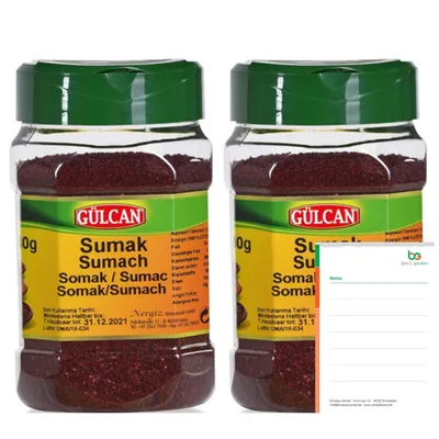 Produktbild von Gülcan Sumak, 2 x 180g - , Natürlich Getrocknet + Notizblock
