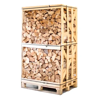 Produktbild von Palette kammergetrocknetes gespalten Birken Brennholz 25cm