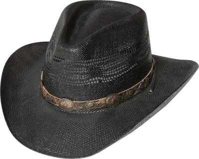 Produktbild von Westernhut Cowboy Biker Strohhut »FRESNO« Schwarz