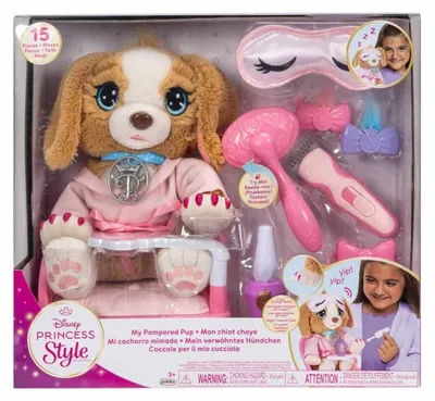 Obrázok produktu pre Disney Princess Style Collection My Pampered Pup, Plyšový psík, 3 rok / roky, Interaktívne, Zvukové efekty, AAA