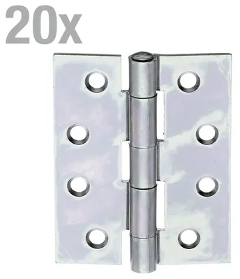 Immagine prodotto di Alberts 851484 Cerniera, mezza larghezza, zincata sendzimir, 63 x 63 mm, set da 20