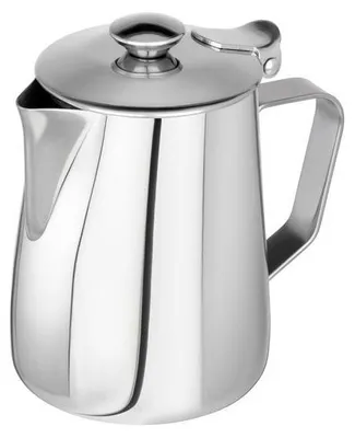 Produktbild von APS 10322 Kaffeekanne/Teekanne, mit Klappdeckel Ø 9 cm, Höhe 14 cm, 0,6 Liter, Edelstahl, außen hochglanzpoliert