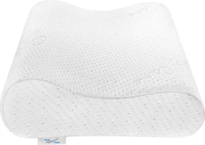 Produktbild von Ergonomisches Kissen aus Memory-Schaum - Profiliertes & Orthopädisches Kopfkissen- Nackenstützkissen für angenehmen Schlaf - 48 x 34 cm