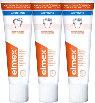 Obrázok produktu pre Elmex Caries Protection Whitening 3 X 75 ml - bieliaca zubná pasta