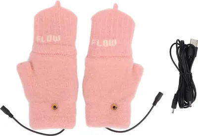 Produktbild von USB-Heizhandschuhe für den Winter, Baumwollstrick, waschbar, fingerlose Damenhandschuhe mit faltbaren Fingerhandschuhen für die Arbeit, Lernen