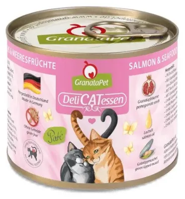Image de GRANATAPET DeliCATessen saumon et fruits de mer - nourriture humide pour chats - 200 g