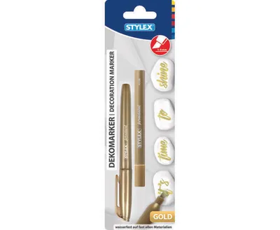 Produktbild von Stylex Dekomarker - 3 mm - wasserfest - gold