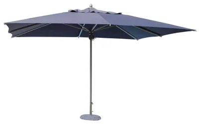 Image de Parasol de jardin 3 x 4 m en aluminium avec mât central Lepus - Gris