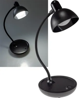 Produktbild von LED Tischleuchte mit Schwanenhals Batterie, dimmbar, warmweiß, Schwarz