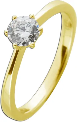 Produktbild von Solitärring 0.50ct F VSI Gelbgold 585 14K Lab Grown Diamant 19