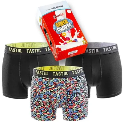 Produktbild von Boxershorts Tastiq Kellogs 3er-Pack Geschenkbox Schwarz