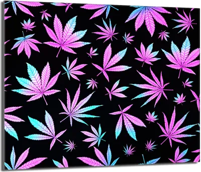 Produktbild von Herdabdeckplatte 60x52 Glaskeramikkochfeld Abdeckung Spritzschutz Glasplatte Deko Schneidebrett, Laub Violett