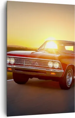 Produktbild von Bild auf Leinwand - Leinwandbild - Einteilig - Auto Straße - 80x120cm - Wand Bild - Wanddeko - Wandbilder - Leinwanddruck - Kunstdruck - Wanddekoration - Leinwand bilder - Wandbild - PA80x120-3702
