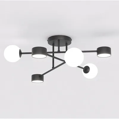 Zdjęcie produktu dla Lampa wisząca Holon ze stali w kolorze czarnym i szkła