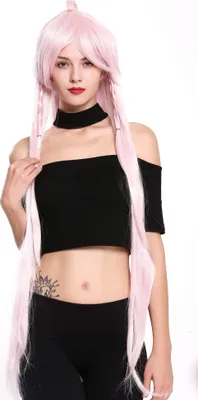 Produktbild von WIG ME UP Perücke Lang Zöpfe Pink Rosa Geflochten Cosplay YZF-7183-T2334
