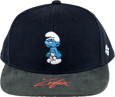 Produktbild von Bavarian Caps Die Schlümpfe "Muffi Zefix" Flat Brim Baseball Cap, grau, Gr. Einheitsgröße