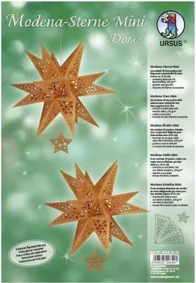 Produktbild von Bastelset Modena-Stern mini Dots 220G A4 VE=2 Stück kupfer